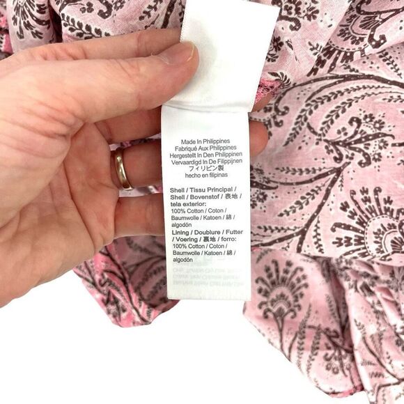 J. Crew Collection‎ Cross-back ruffle-hem dress in Ratti coral vines Size 6 - Picture 13 of 13